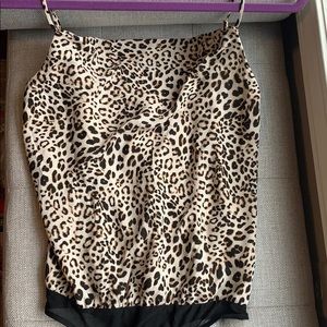 Astr the label cheetah print thong bodysuit